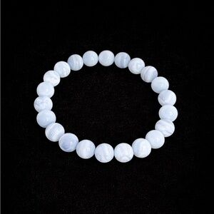 Elegant and beautiful 10mm Blue Lace Agate Beaded Bracelet